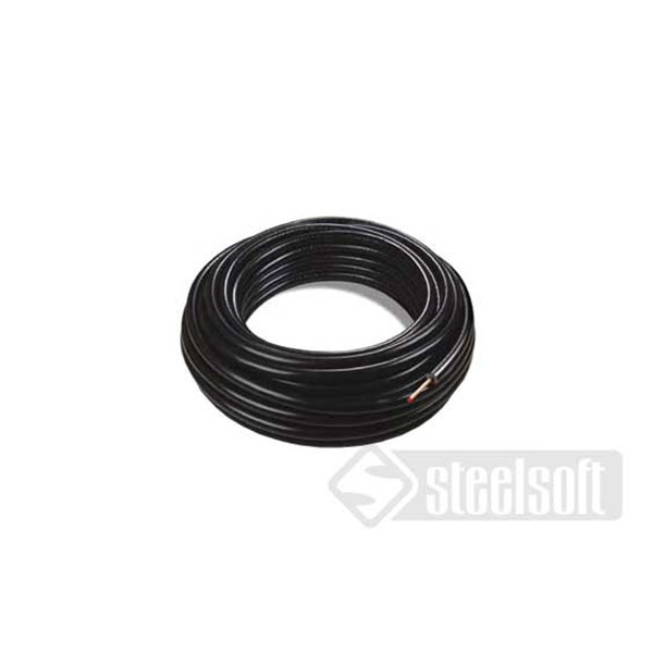 BAKARNA CEV MEKA SA IZOLACIJOM CRNOM 1/4″(6mm) x 0,8 + 1/2″(12mm) x 0,81mm x 25m